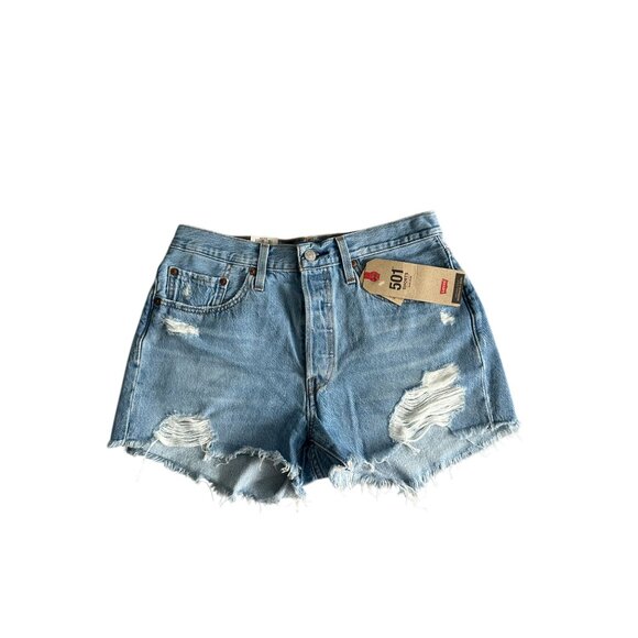 LEVIS 501 Denim High Rise Shorts Size 28 NEW NWT - Picture 4 of 8